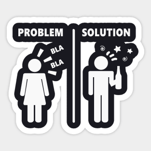 Man Woman Problem funny Relationship Gift Sticker